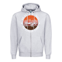 Heather Grey no one is illegal on stolen land 4th of july bison Zipper Hoodie - linhVisuals