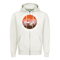 Oatmeal Heather no one is illegal on stolen land 4th of july bison Zipper Hoodie - linhVisuals