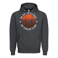 Smoke no one is illegal on stolen land 4th of july bison Zipper Hoodie - linhVisuals