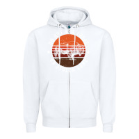 White no one is illegal on stolen land 4th of july bison Zipper Hoodie - linhVisuals
