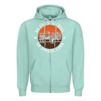 Seafoam no one is illegal on stolen land 4th of july bison Zipper Hoodie - linhVisuals