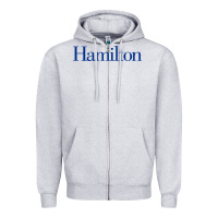 Heather Grey Hamilto College Zipper Hoodie - linhVisuals