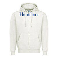 Oatmeal Heather Hamilto College Zipper Hoodie - linhVisuals