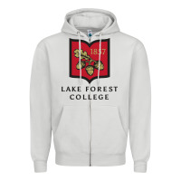 Dove Grey Lake Forest College Zipper Hoodie - linhVisuals