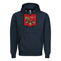 Navy Lake Forest College Zipper Hoodie - linhVisuals