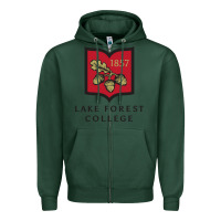 Sports Green Lake Forest College Zipper Hoodie - linhVisuals