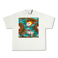 Pistachio baseball glove and bat with serape seamless pattern Urban Heavy Tee - BundleAndBundleShop