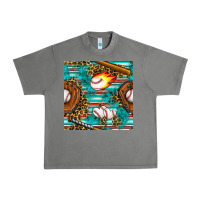 Baseball Glove And Bat With Serape Seamless Pattern Urban Heavy Tee | Teevron