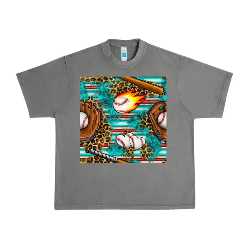 Baseball Glove And Bat With Serape Seamless Pattern Urban Heavy Tee by BundleAndBundleShop | Teevron