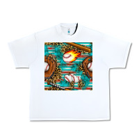 White baseball glove and bat with serape seamless pattern Urban Heavy Tee - BundleAndBundleShop