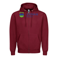 Burgundy Lehman College CUNY Zipper Hoodie - linhVisuals