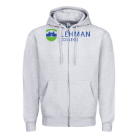 Heather Grey Lehman College CUNY Zipper Hoodie - linhVisuals
