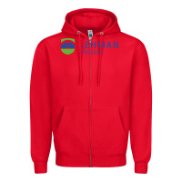 Red Lehman College CUNY Zipper Hoodie - linhVisuals