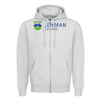 Dove Grey Lehman College CUNY Zipper Hoodie - linhVisuals