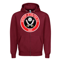 Burgundy the-sheffield-united-pen Zipper Hoodie - linhVisuals