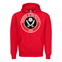 Red the-sheffield-united-pen Zipper Hoodie - linhVisuals