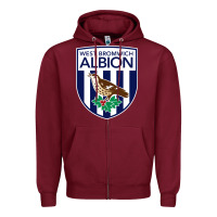 Burgundy the-west-bromwich-albion-pen Zipper Hoodie - linhVisuals