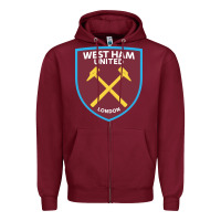Burgundy the-west-ham-united-f.c.-pen Zipper Hoodie - linhVisuals