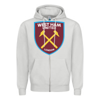 Dove Grey the-west-ham-united-f.c.-pen Zipper Hoodie - linhVisuals