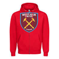 Red the-west-ham-united-f.c.-pen Zipper Hoodie - linhVisuals