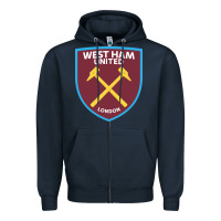 Navy the-west-ham-united-f.c.-pen Zipper Hoodie - linhVisuals