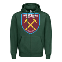 Sports Green the-west-ham-united-f.c.-pen Zipper Hoodie - linhVisuals