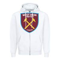 White the-west-ham-united-f.c.-pen Zipper Hoodie - linhVisuals