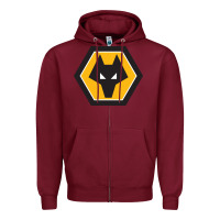 Burgundy the-wolverhampton-wanderers-pen Zipper Hoodie - linhVisuals