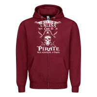 Burgundy pirate gift always be yourself unless you can be a pirate Zipper Hoodie - linhVisuals