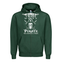 Sports Green pirate gift always be yourself unless you can be a pirate Zipper Hoodie - linhVisuals