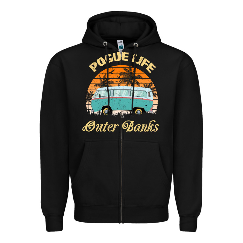 Pogue Life Outer Banks Retro Vintage Sunny Zipper Hoodie by linhVisuals | Teevron
