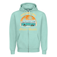 Seafoam pogue life outer banks retro vintage sunny Zipper Hoodie - linhVisuals