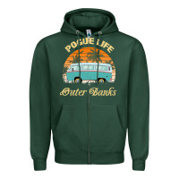 Sports Green pogue life outer banks retro vintage sunny Zipper Hoodie - linhVisuals