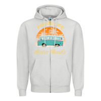 Dove Grey pogue life outer banks retro vintage sunny Zipper Hoodie - linhVisuals