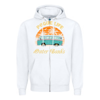 White pogue life outer banks retro vintage sunny Zipper Hoodie - linhVisuals