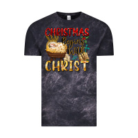 Cloud Black christmas begins with christ Vintage Tee - FaDigitalArtStudio