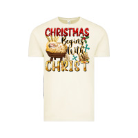 Vintage Arctic christmas begins with christ Vintage Tee - FaDigitalArtStudio