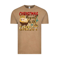 Vintage Coffee christmas begins with christ Vintage Tee - FaDigitalArtStudio