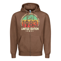 Chestnut est. 1983 vintage 1983 limited edition 39th birthday retro pullover ho Zipper Hoodie - linhVisuals