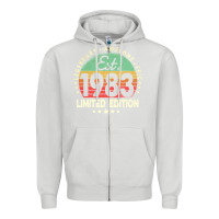 Dove Grey est. 1983 vintage 1983 limited edition 39th birthday retro pullover ho Zipper Hoodie - linhVisuals
