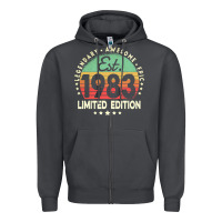 Smoke est. 1983 vintage 1983 limited edition 39th birthday retro pullover ho Zipper Hoodie - linhVisuals