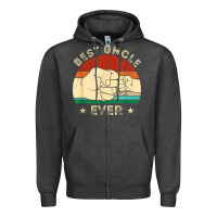 Charcoal Heather vintage best uncle ever fist bump funny uncle fathers day Zipper Hoodie - linhVisuals