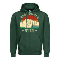 Sports Green vintage best uncle ever fist bump funny uncle fathers day Zipper Hoodie - linhVisuals