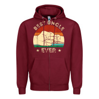 Burgundy vintage best uncle ever fist bump funny uncle fathers day Zipper Hoodie - linhVisuals