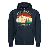 Navy vintage best uncle ever fist bump funny uncle fathers day Zipper Hoodie - linhVisuals