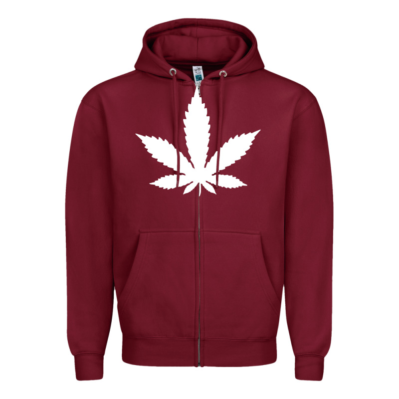 Weed Leaf In A Pocket Marijuana Cannabis Zipper Hoodie by linhVisuals | Teevron