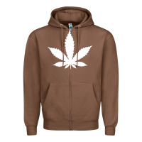 Chestnut weed leaf in a pocket marijuana cannabis Zipper Hoodie - linhVisuals