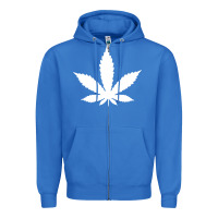 True Royal weed leaf in a pocket marijuana cannabis Zipper Hoodie - linhVisuals