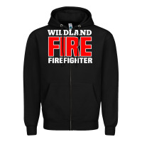 Black wildland fire rescue department firefighters firemen uniform Zipper Hoodie - linhVisuals