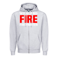 Heather Grey wildland fire rescue department firefighters firemen uniform Zipper Hoodie - linhVisuals